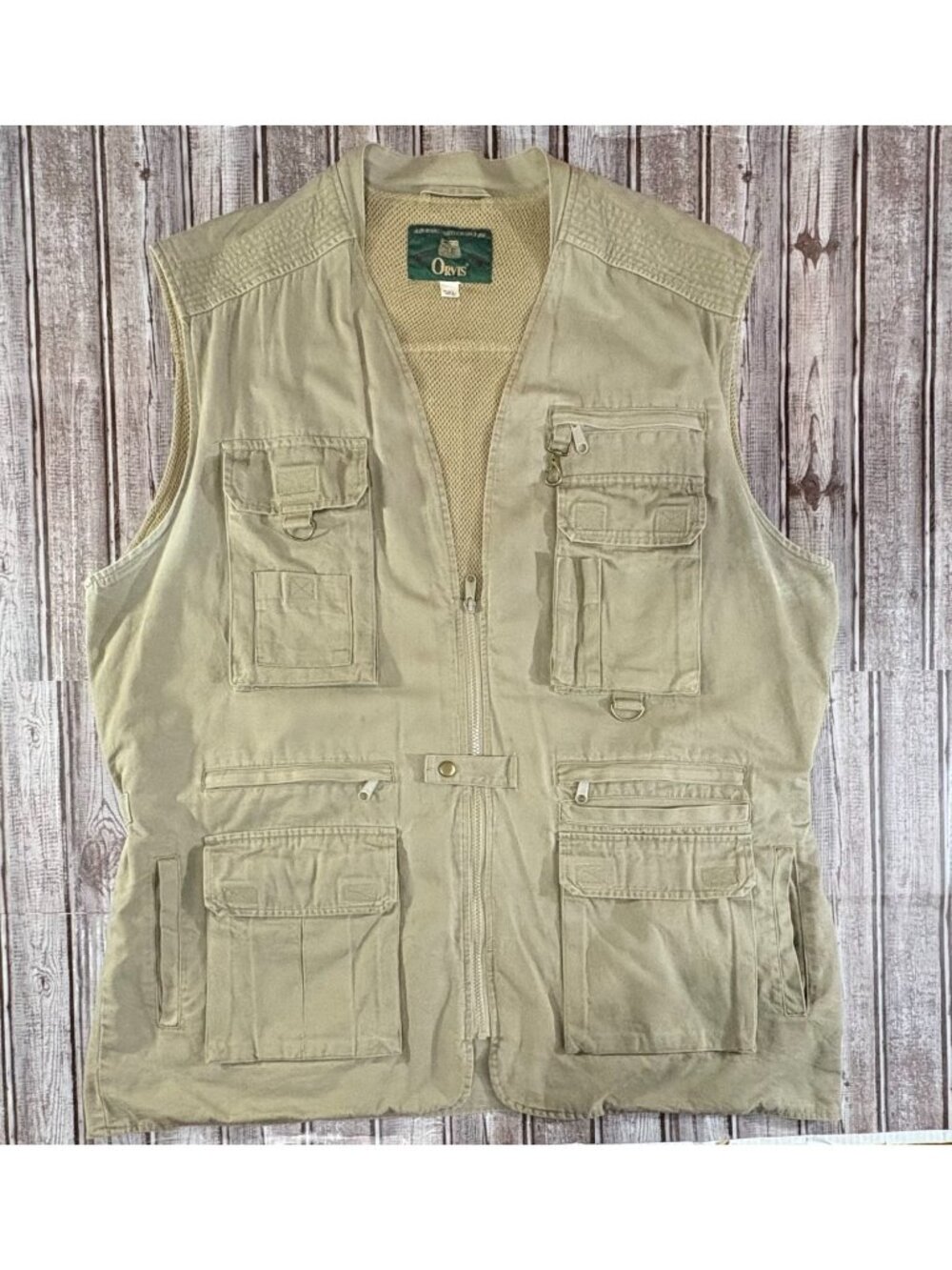 Orvis Safari Hunting Fishing Canvas Sportsman Vest Sz 2XL VINTAGE
